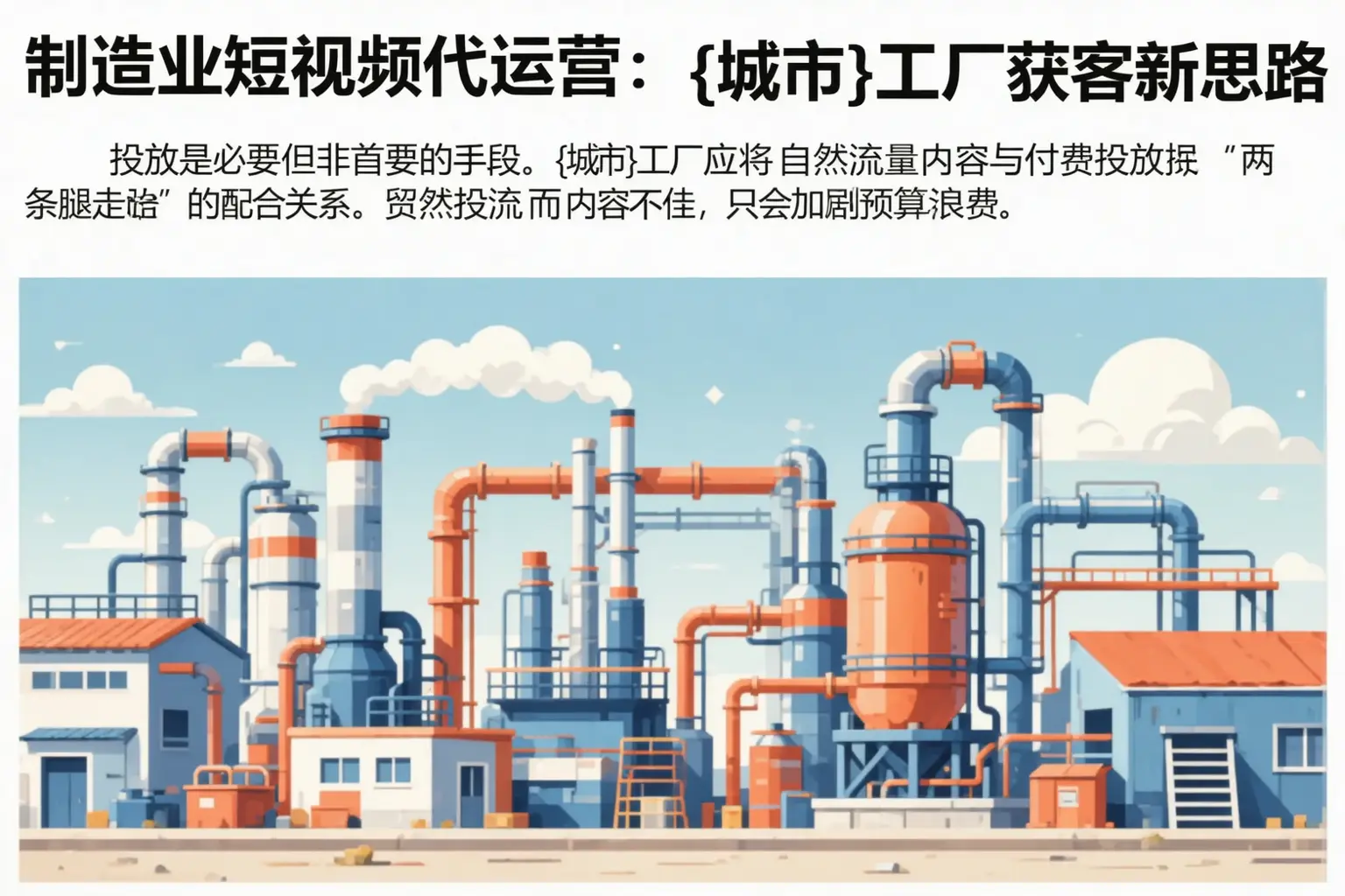 制造业短视频代运营:鄂城工厂获客新思路